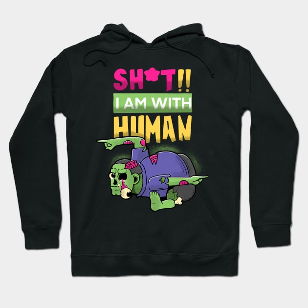 Introvert Zombie Hoodie by dudelinart